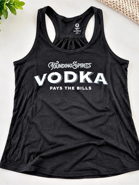 Founding Spirits Tops - Founding Spirits Graphic Tank Top in Black Like New